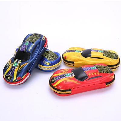 China Fashoion 3D Racing car Pencil cases Cartoons school pencil case for boys Stationery box EVA plastic pen case boy cute pen bag for sale