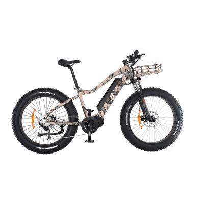 China Aluminum alloy best selling 48V17.5AH 26 inch fat wheel with a basket electric mountain bike for sale