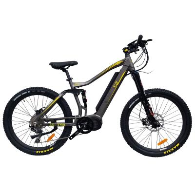 China bafang aluminum alloy full suspension G510 ultra mid drive mountain electric bicycle 1000W for sale