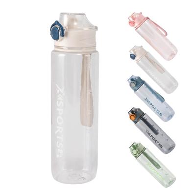 China 2022 Wholesales Customized Promotional Bottle Sustainable Sport Plastic Water Bottle With Bounce Lid for sale