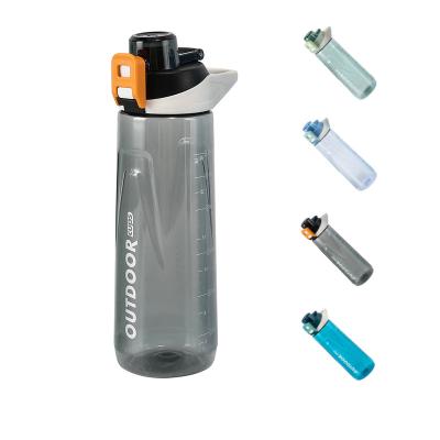 China 2022 Trend Sustainable Portable Sport New Product 850ml Plastic Drinking Water Bottle With Water Level for sale