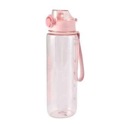 China 2022 Personalized 1000ml Viable 32 Ounce Drinking Clear Plastic Fitness Sport Water Bottle With PP Lid for sale