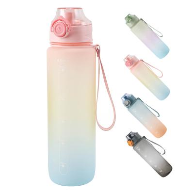 China Viable High Quality Tritan 1000ml Eco 32oz with Straw Free Plastic Water Bottle for sale