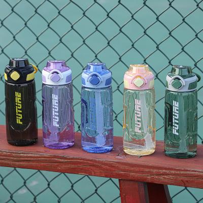 China Amazon 600ml 750ml Bpa Free Direct Gym Leak Proof Sports Drinks Viable Hot Selling Clear Water Bottle With Straw for sale