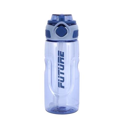 China Amazon Success 600ml 750ml Bpa Free Direct Viable Sport Gym Drinks Clear Water Bottle With Straw for sale