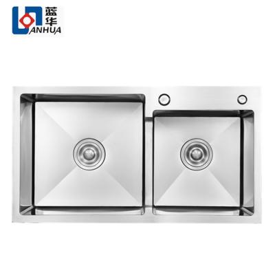 China Without Faucet 304 Grade High Quality Stainless Steel Double Kitchen Sink for sale