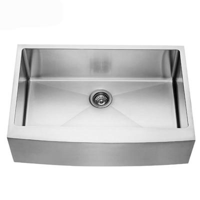 China Without Faucet 30 Inch Overmount Black 304 Stainless Steel High Quality Farmhouse Sink for sale