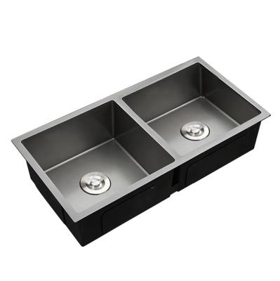 China Without Faucet Kuwait Stainless Steel Double Bowl Acrylic Kitchen Sink for sale