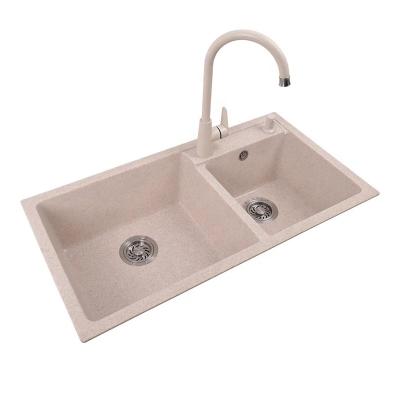 China With Convenience Rose Quartz Stone Kitchen Sink Luxury Faucet for sale