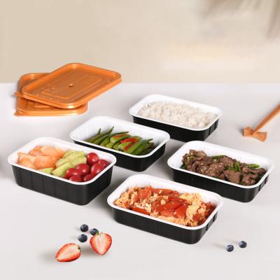 China Customizable Disposable Low Price Disposable Quick Food Packaging Thicken Grade Plastic Lunch Box for sale