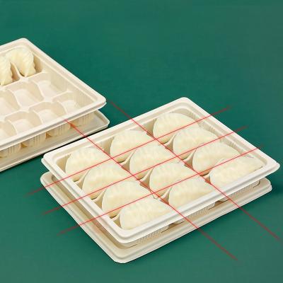 China Eco Friendly Microwavable Food Dumpling Container Disposable Biodegradable Cornstarch Food Bowl for sale