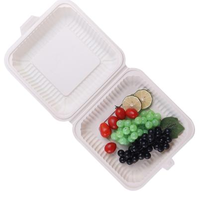 China Disposable American Style Cornstarch Eco-friendly Plastic Food Container Take Away Lunch Box for sale