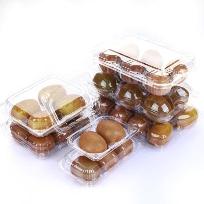 China disposable clamshell food container disposable clear rpet / plastic pet clamshell fruit kiwi packaging box for sale