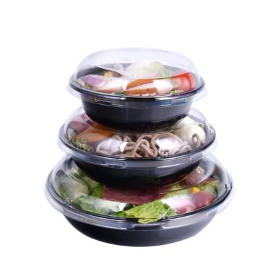 China Disposable Plastic Takeout Food Containers RPET/PET Containers Salad Blister Clear Fruit Salad Packaging for sale