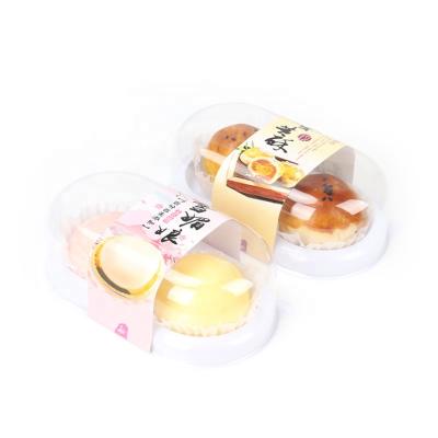 China Round RPET/PET Disposable Transparent Cupcake Containers Plastic Disposable Clear Bakery Box For Cake Packaging Boxes for sale