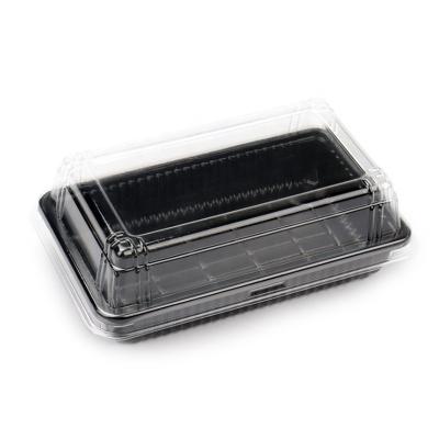 China Disposable Disposable Packaging Transparent Boxes For Cakes RPET/PET Plastic Cake Packaging Container With Lid for sale