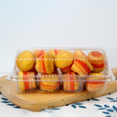 China Disposable RPET/PET Slice Cupcake Container Muffin Cakes And Pastries Packaging Plastic Box for sale