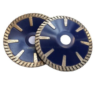 China Granite Wet Or Dry Concave Cutting Diameter 5 Inch Turbo Diamond Contour Saw Blade With Concave Disc For Curve Cutting Granite Marble Sink for sale