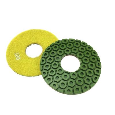 China High Efficiency Diameter 125mm Marble Granite Stone Floor Restoration Diamond Polishing Pads With Good Polishing Result for sale