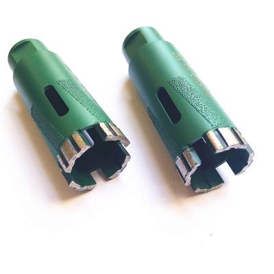 China Diameter 35mm Or 1-3/8 Inch Turbo Segment Diamond Core Drill Bits For Dry Hard Rock Granite Stone Masonry Drilling for sale