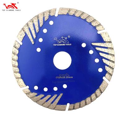 China MG Turbo Diamond Dry Cutter With Side Cuttin Wet Or Dry Hot Selling Granite Hot Pressed Protective Segment For Quick Cut Granite Stone for sale