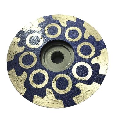 China Diameter 4 Inch Aluminum Or 100mm Resin Filled Granite Marble Polishing Stone Diamond Grinding Cup Wheel For for sale