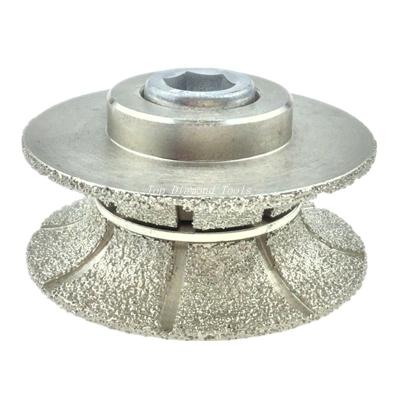 China Edge Stone Top Vacuum Welded Diamond Marble Profile Wheel For Edge Forming for sale