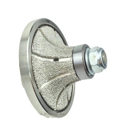 China Edge Stone Vacuum Welded Diamond Polishing Profile Wheel For Granite And Marble for sale