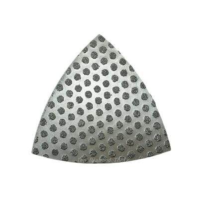 China Ideal for corners and hard to reach areas! Hot Sale Vacuum Welded Diamond Triangle Diamond Polishing Pads For Granite Marble And Concrete Corner Polishing for sale