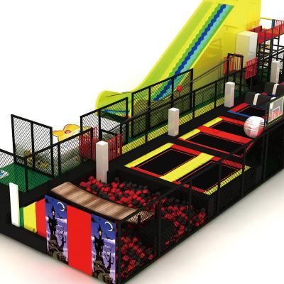 China Large Bounce Ladder Trampoline Equipment,Mall Kids Playground Trampoline,Jump-bed Playground Equipments for sale