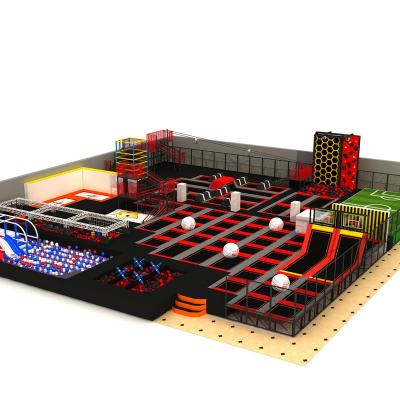 China Leisure Playground Recreational Professional Kids Rectangular Trampoline , Large Park Trampoline Foam Pits for sale