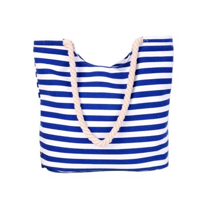 China Direct High Quality Polyester One-Shoulder Fashion Factory Supply Casual Single Striped Canvas Bag for sale