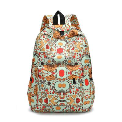 China Waterproof Backpack Female School Bags For Girl Nylon Strolls Floral Print Bag Flowers Mochila Female Travel Backpack for sale