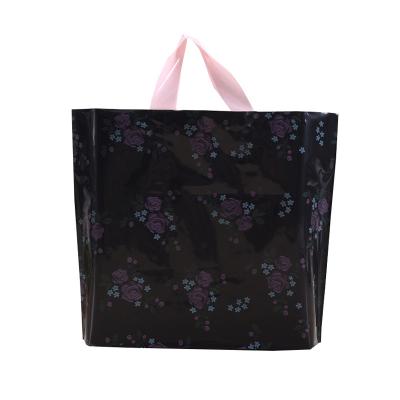 China Wholesale 50PCS/PACK Customizable Waterproof Spot Logo Clothing Packaging Bag Printing Advertising Thickened Plastic Tote Bag for sale