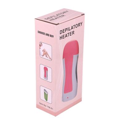 China Hot Pink 100G DEEP CLEANSING Wax Depilatory Roller Heater/Depilatory Roll On Wax Warmer Handheld Single Roller Wax Machine for sale