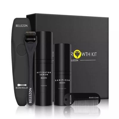 China Dropshipping OEM Luxury New Style Professional Beard Serum Sanitizer and Roller Growth Kit Whitening for Men for sale