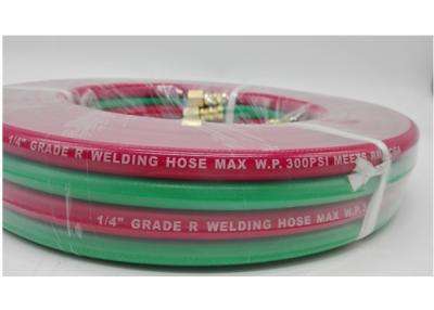 China CE Certified 1 / 4 Inch x 100 FT  Twin Welding Hose With Brass Adapters , Torch Hose for sale