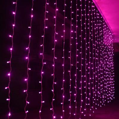 China Led Curtain Light Color Changing Decoration Icicle Curtain Starlight Electric Garland Connectable Curtain for sale