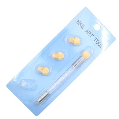 China High Quality Acrylic Nail Pen Painting Shading Set Nail Grip Nail Sponge Brush Silicone Seal for sale