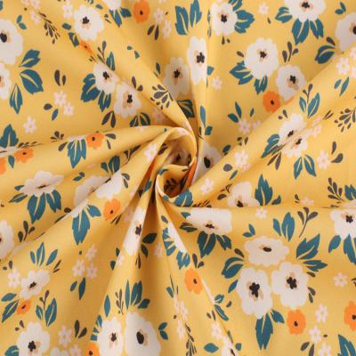 China Wholesale 100% Tear-resistant canvas fabric for shirts 100% cotton flower print twill fabric cotton poplin for sale