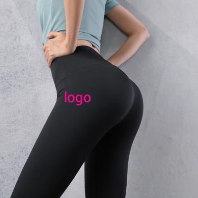 China Logo Sports Spandex Customized Breathable Cropped Seamless Yoga Pants Yoga Gaiters Custom for sale