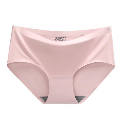 China Breathable Comfortable Traceless Underwear Ice Crotch Cotton Nylon Brief Slik Panties for sale