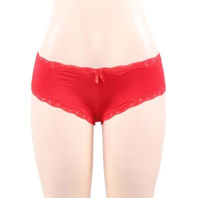 China Lace Bowknot Breathable Female Soft Panties Plus Size Underwear For Women for sale