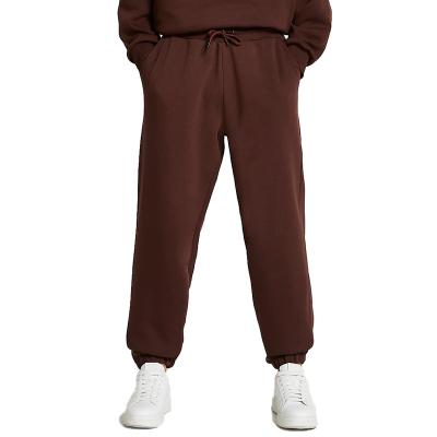 China Custom Anti-Wrinkle Brown Winter Cotton Printed Logo Anti-Wrinkle Man Sweat Jogger Track Pants for sale