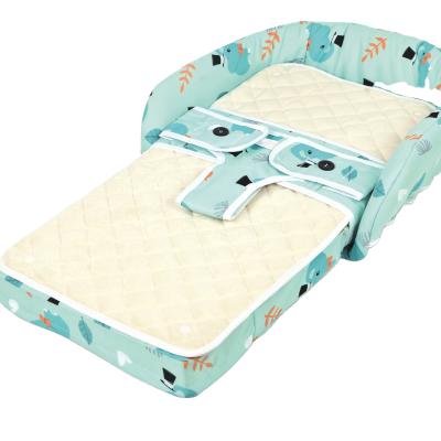 China Multifunctional Portable Foldable Cartoon Baby Crib Split Seat Belt for sale