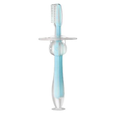 China Latex Free Silicone Deciduous Three-dimensional Toothbrush for Infant Training for sale