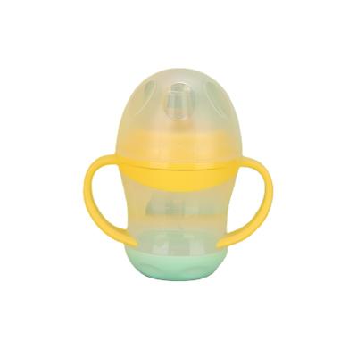 China Latex Baby Platypus Free Type Drip Proof Cup With Cover And Handle Kids Learning Cup for sale