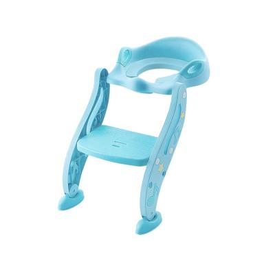 China New plastic baby toddler ladder toilet, baby toilet seat with step ladder, baby potty ladder toilet for sale