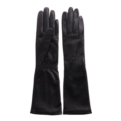 China Dressing Three Lines Stitching Decoration Even Dressing Long Women Leather Gloves Daily Life for sale