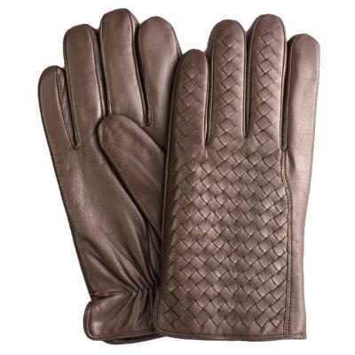 China Hand Made Gloves Men Braid Winter Gloves Men Warm Leather Gloves for sale